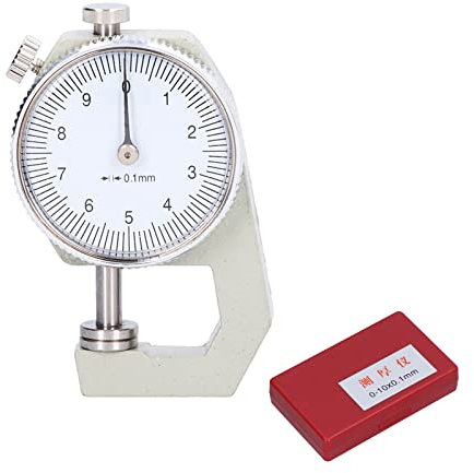 Spessimetro a Quadrante da 0 a 10 Mm Iin Metallo Plastica, Misuratore di Spessore del Quadrante, Calibro di Spessore per Filo Tester per Carta, Pelle, Strumento di Misura dello Spessore della Lamiera