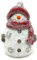DARO DEKO Keramik LED Schneemann 24 x 35cm Dekofigur Weihnachtsdeko