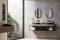 BERNSTEIN® Badezimmerspiegel 8144B oval mit Leichtmetallrahmen in Schwarz Wandmontage Wandspiegel Badspiegel Spiegel Bad Größe 40x60cm