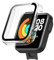 SeNool Funda Compatible con Xiaomi Mi Watch Lite, Carcasa Protectora con Cristal Templado Protector de Pantalla, [Dureza 9H] Protección Carcasa Compatible con Xiaomi Mi Watch Lite - Transparente