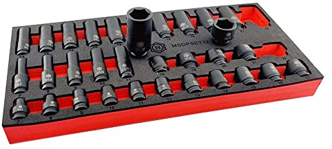 Hallmark 32PC STANDARD & DEEP IMPACT SOCKET SET 7-22MM - 3/8'' DRIVE