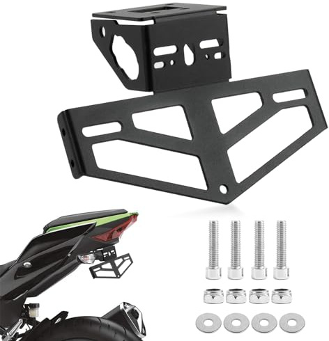 Nummernschildhalterung für Kawasaki Ninja 250 400 Z400 2018 2019 2020 2021 2022, PSLER Nummernschildhalter Motorradzubehör