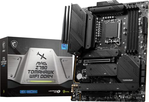 MSI mag Z790 Tomahawk WiFi DDR4 - Placa Base para Juegos (soporta procesadores Intel de 12ª/13ª generación, LGA 1700, DDR4, PCIe 5.0, M.2, LAN de 2.5 Gbps, USB 3.2 Gen2, Wi-Fi 6E, ATX)