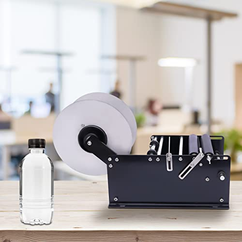 Runde Flaschen etikettiermaschine Manueller Etikettenapplikator Einstellbar Halbautomatische Beschriftungsmaschine Selbstklebend für Dosen und Flaschen Without Effort MT-30