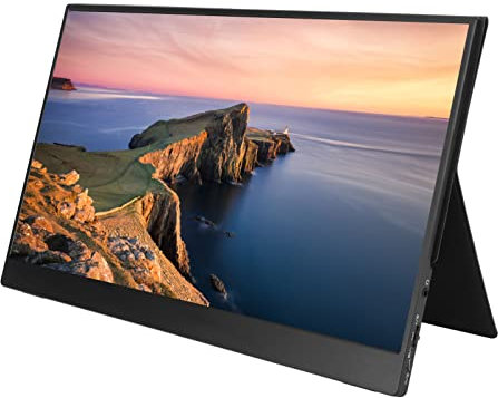 Portable Monitor, Ultra Slim Portable Laptop Monitor FHD 14in 1080P External Display, HDMI Type C HDR Screen, for Xbox PS5 Laptop PC