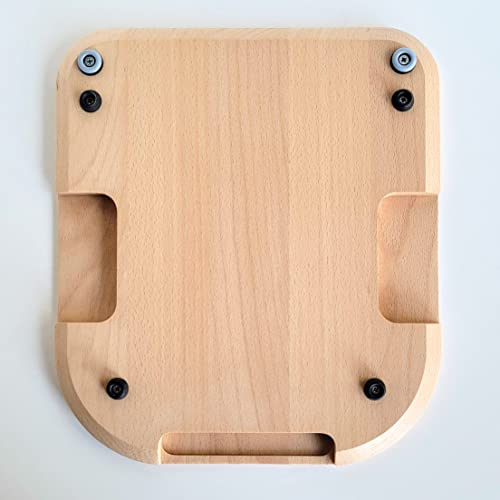 Gleitbrett aus massiv Buche Holz geeignet für Thermomix® TM5 und TM6 - personalisiert per Lasergravur (Ohne Gravur)