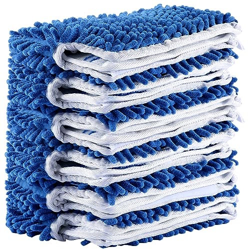 6 Pack Microfiber Flip Mop Refills,Compatible with O-Cedar Dual Action Mop,Replacement Mop Heads for Dry/Wet Use,Washable&Reusable