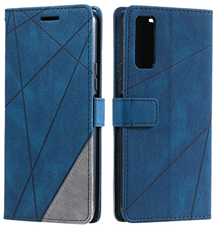 Vankii Kompatibel mit Vivo Y72 5G /Y52 5G/ iQoo Z3 Hülle, Handyhülle Vivo Y72 5G /Y52 5G/ iQoo Z3, Flip Wallet PU Leder Brieftasche Tasche Case Klapphülle Klappbar Schutzhülle Lederhülle(Blau)