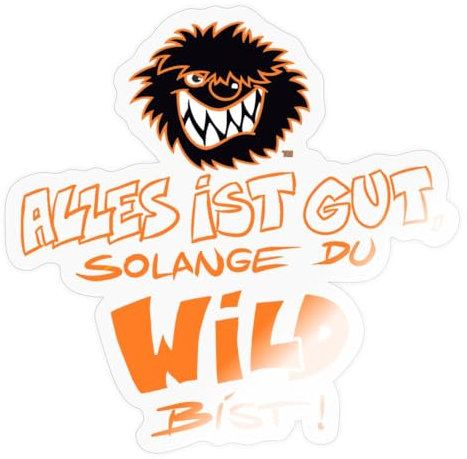 Spreadshirt Die Wilden Kerle Spruch Motto mit Logo Sticker, max. 10x10 cm, 10 x 10 cm, Transparent glänzend