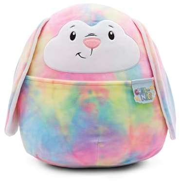 NICI Kuscheltier Chill-NICI Hase 30cm I Flauschiger, Bunter Plüschtier Hase mit langen Öhrchen für Mädchen, Jungen & Babys I Knuddeliges Stofftier – 49886