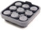 Ice Cube Tray, Silicone 9 Cavity Rose Flower Shape Ice Cube Moulds with Lid Ice Ball Maker for Freezer, Whiskey, Cocktail and Other Drink - Black