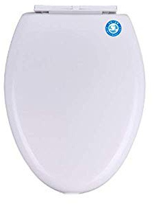 WC-Sitz Universal-WC-Sitz Verdickter Toilettendeckel mit Verlangsamung für O/U/V-Form-Toilette,Weiß-45~47cm*36~37cm