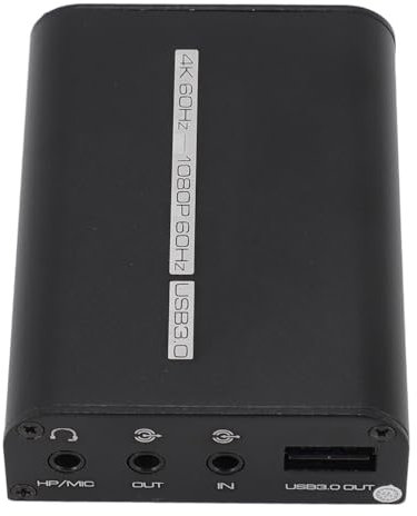 Sound Video Karte, 4K Eingang, USB3.0, Video Karte mit 3,5 mm Anschluss für Kamera Webcam Live Streaming auf Twitch OBS Potplayer VLC