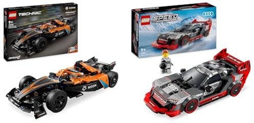 LEGO Technic NEOM McLaren Formula E Race Car, Rennwagen Spielzeug & Speed Champions Audi S1 e-tron Quattro Rennwagen Set