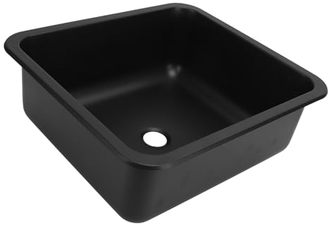 TTOCAR Fregadero para RV, Fregadero de Cocina Rectangular Versátil de Gran Capacidad de Acero Inoxidable 304, Fregadero de Cocina para Caravana para Caravana,(Pulverización de Plásticos Negro)