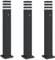 vidaXL Wegeleuchten mit Bewegungsmelder 3 Stk., Wegeleuchte mit IP44-Schutzart, Außenleuchte mit Diffusor, Standleuchte Gartenlampe, Schwarz Aluminium