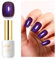 Imtiti Perle UV Nagellack, 15ML Dunkel Lila Perle Glitter Gel Nail Polish Soak Off Led UV Diamant Schimmer Glitzer UV Gel Nagellack Starter Maniküre Gel Nagellack Kit