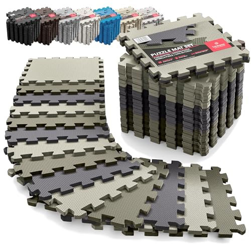 Schutzmatten Bodenschutzmatte Set Sportmatte Gymnastikmatte Puzzlematte: Puzzle Sportgeräte Matte Fitnessmatte Turnmatte Unterlegmatte Bodenmatte Sport Mat Trainingsmatte Gummimatte Yogamatte Fitness