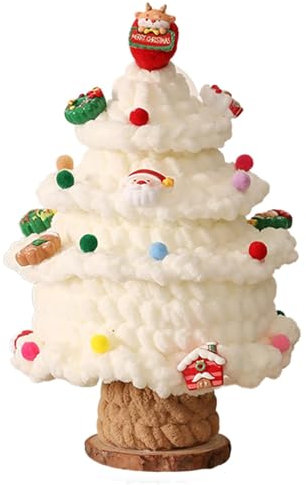Albero di Natale da tavolo, piccolo albero di Natale da tavolo, alberi a cono di Natale all'uncinetto, decorazione decorativa da tavola 'albero di Natale, albero di Natale all'uncinetto da 26