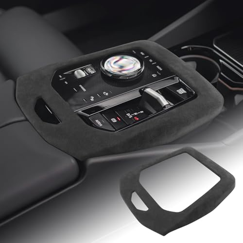 FDAIUN für BMW 5er G60 i5 2024 2025 ABS Alcantarn Auto Schaltpaneel Abdeckung Mittelkonsole Gangschaltung Dekoration Interieur Aufkleber Trim Zubehör