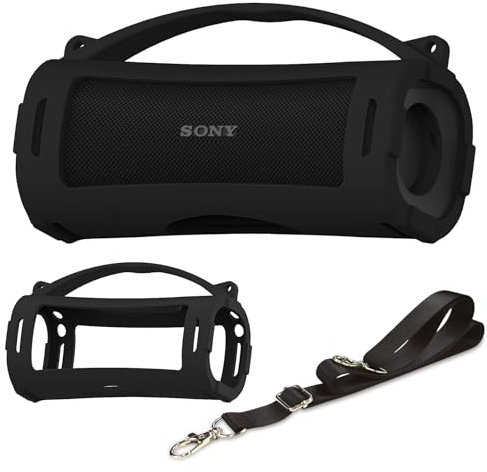 Silicone Case Compatible with Sony ULT Field 1 Portable Bluetooth Speaker, Protective Cover for Sony ULT Field 1 Speaker Accessories(Silicone Case) (Black)