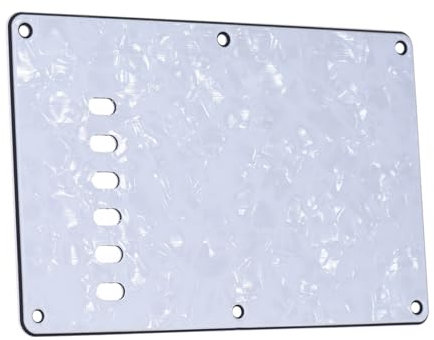 STRAT BACK PLATE ELECTRIC GUITAR VINTAGE STYLE COVER FOR STRATOCASTER 4PLY PEARL WHITE (White)