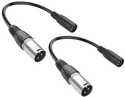 JSADZKJ Câble de charge pour trottinette électrique DC5521 vers XLR,câble adaptateur 24V DC5,5x2,1 mm vers connecteur xlr à 3 broches pour trottinette électrique-5,9in (2 pièces) (mâle XLR)
