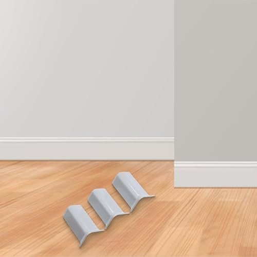 Eawfgtuw Lot de 6 blocs d'angle de plinthe pour plinthes de 8 cm de hauteur, coins intérieurs et extérieurs, installation facile (M, doré)
