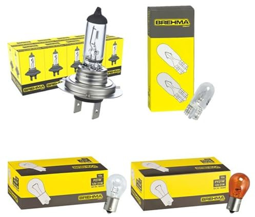 BREHMA Lampenset 40-teilig H7, W5W, PY21W, P21W