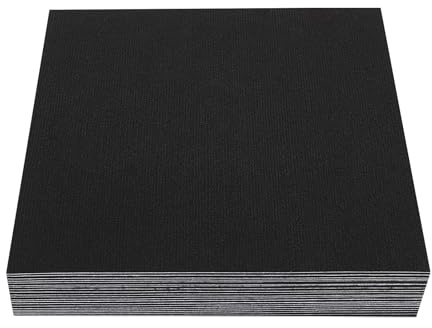 20 Stück PVC Bodenbelag Selbstklebend,50 * 50cm Schwarz Boden Klebefliesen,Polyester-Faser Selbstklebend Wasserfest Rutschfest, Selbstklebende Bodenfliesen für Küche, Wohnzimmer, Badezimmer