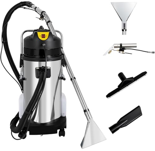 DHMYDPDZ 40L/11Gal Commercial Carpet Cleaning Machine,3 in 1 Carpet Spraying Floor Brush Cleaner,E-xtractor Vacuum Deep Cleaning Washing Machine, Carpets E-xtractor for Car Detailing
