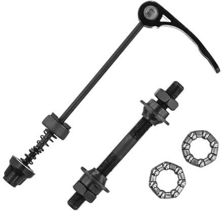 FACAIIO Schnellspanner-Set aus Stahl für Fahrrad-Vorderachsen und Hinterachsen mit 25 mm Kugellagern, 6/7/8-Gang-Fahrräder