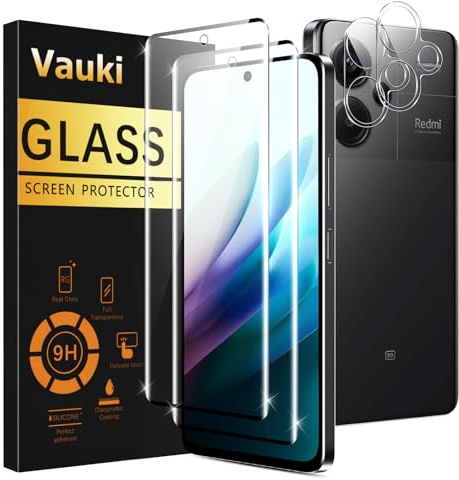 Vauki Protector Pantalla Para Xiaomi Redmi Note 13 Pro Plus 5G/Note 13 Pro+ 5G Cristal Templado con Protectora Lente Cámara [2+2 Piezas] Dureza 9H Antihuellas Sin Burbujas Transparente Vidrio Película