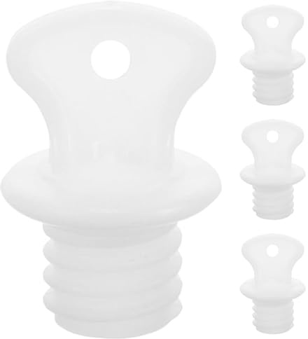 HOMSFOU 4pcs Hot Water Bottle Stoppers: Plastic Sealing Lids, Leakproof Replacement Caps for Warm Water Bag - Thermal Bung Covers for Household Use