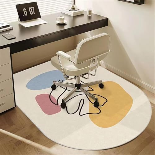 Protective Mats For Hardwood Floors; Modern Gaming Chair Mats(Pink Blue,60x120cm)