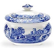 Blue Italian 9 oz Sugar Bowl with Lid by Spode