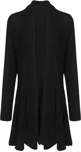 shelikes Womens Knitted Cardigan Long Full Sleeve Knitwear Cardigans Classic Solid Sweater Jacket Coat