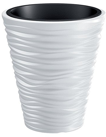Prosper Plast dbsa350-s449 34,5 x 38,5 cm sand Blumentopf – weiß