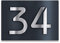 Metzler Hausnummer aus Edelstahl, individuelles Hausnummernschild, Hausnummer in Anthrazit RAL 7016, rostfrei, massiv und gebürstet, 3D-Effekt, einfache Montage, Made in Germany, Größe: 16 x 11 cm