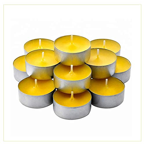 Palucart Lot de 50 bougies chauffe-plat avec cire anti-moustiques pour intérieur ou extérieur, jardin
