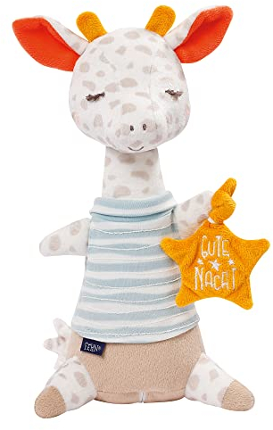 Fehn Nachtlicht Giraffe - Kuscheltier mit Glow-in-the-dark Bestickung - Multifunktionale Baby Einschlafhilfe als Nachttischlampe, Stilllicht, Nachtlampe & Bettlampe - Für Babys ab 0+ Monaten