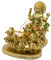 AliKiki Indische Statue Hindu Gott Lord Surya – Gold, Vintage-statue, Handbemalt, 14 L x 19 B x 15 H cm, 630.493 g, für indische Dekoration und Feste, Geschenke