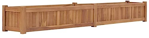 vidaXL Hochbeet 200×30×25 cm Massivholz Teak