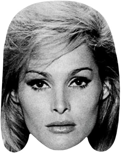 Ursula Andress (BW) Maske aus Karton