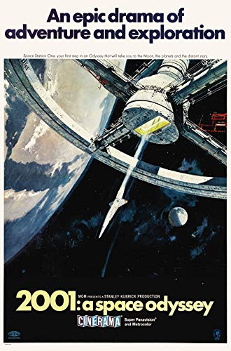 Tainsi Poster 2001: A Space Odyssey Stanley Kubrick Wandbild Wohnzimmer Heimbüro Matte Ungerahmt 11 x 17 Zoll (28 cm x 43 cm) IT-00303