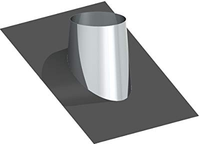 H&M New Line Edelstahlschornstein Schornstein Einzelteil Zubehör Dachdurchführung mit Bleiflansch 26-35° Dachschräge für Außendurchmesser 175-185mm Ø130mm Innendurchmesser 25mm Isolierung