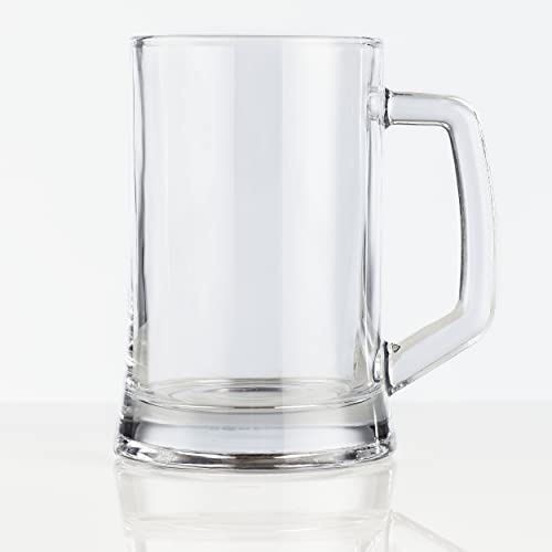 Burns Glass Bier-Pint-Gläser, klassischer deutscher Stein-Bierkrug, 625 ml