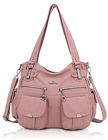 Angel Kiss Tasche Damen Handtasche weiches Leder Taschen Schultertasche Henkeltaschen Umhängetaschen Tragetasche Tote Shopper Groß Hobo Tasche Viele Fächer tolle tasche für Frauen