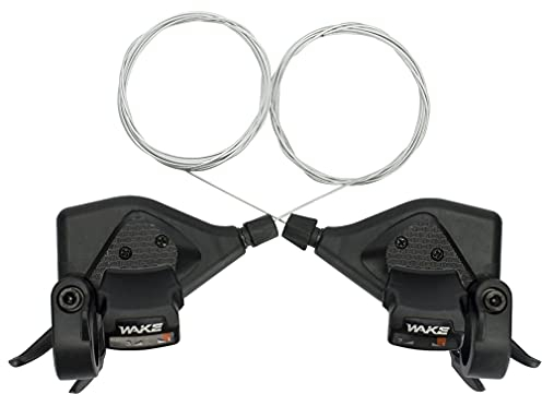 FOMTOR Fahrrad Schalthebel, 3x7 Gängen Schalthebel Gangschaltung Fahrrad, Schalthebel,Mountain Shifter Left Right Shifter with Cables for Mountain Bike Folding Bike