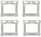 SISI UK 10-tlg. quadratische CWH1-Aufhänger mit Sägezahnstruktur, Aluminiumrückseite, gespannte Leinwand, Hohlrückseite, Floater-Bilderrahmen-Aufhängeset mit Schrauben.